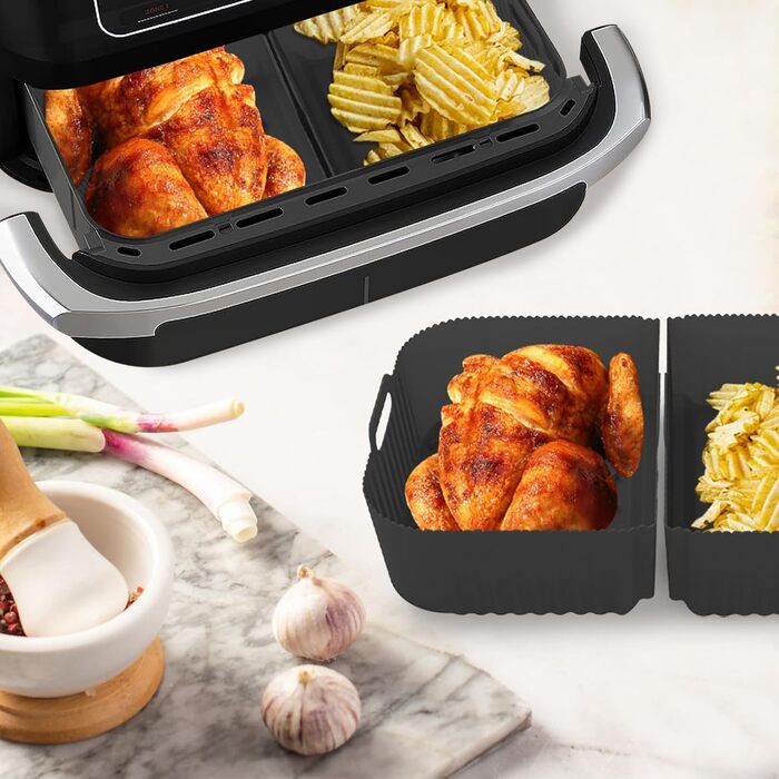 Аерофритюрниця Cathpetic Silicone Mold для Ninja Foodi Flexdrawer AF500EU.110.4L25.2L Ninja Af500 Silicone Mold Black, Ninja Foodi Flexdrawer Accessories Black-110.4L25.2L