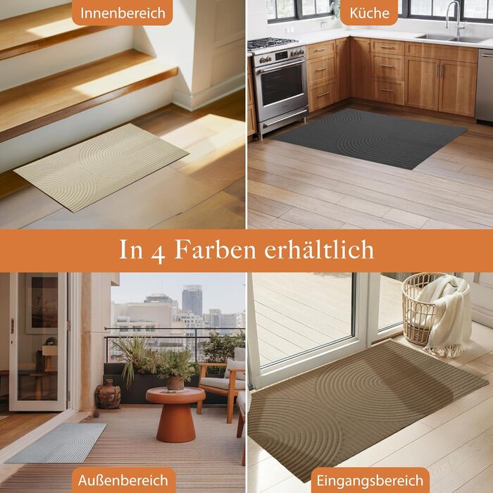 Килимок для прихожих для дому та вулиці 90x150 см - нековзний, вбирає вологу та можна прати в пральній машині - брудозахисний килимок та килимки, сертифіковані Oeko-Tex - килимок для прихожих для дому - коричневий 90 x 150 см