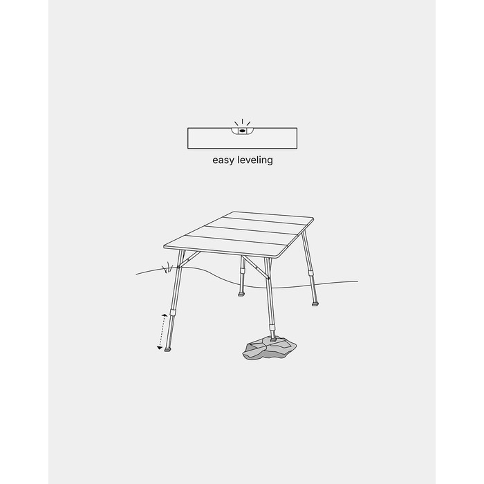 Доступний у 3 розмірах) - портативний розкладний стіл зі складною бамбуковою стільницею, регульована висота, світло-коричневий