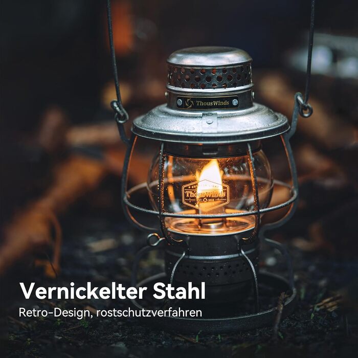 Ліхтар Thousand Winds Petroleum Storm, кемпінговий ліхтар, гасовий ліхтар Залізниця з ручкою для перенесення, вітрозахисний для використання на свіжому повітрі, кемпінгу, походів, патіо, пікніка - чорний