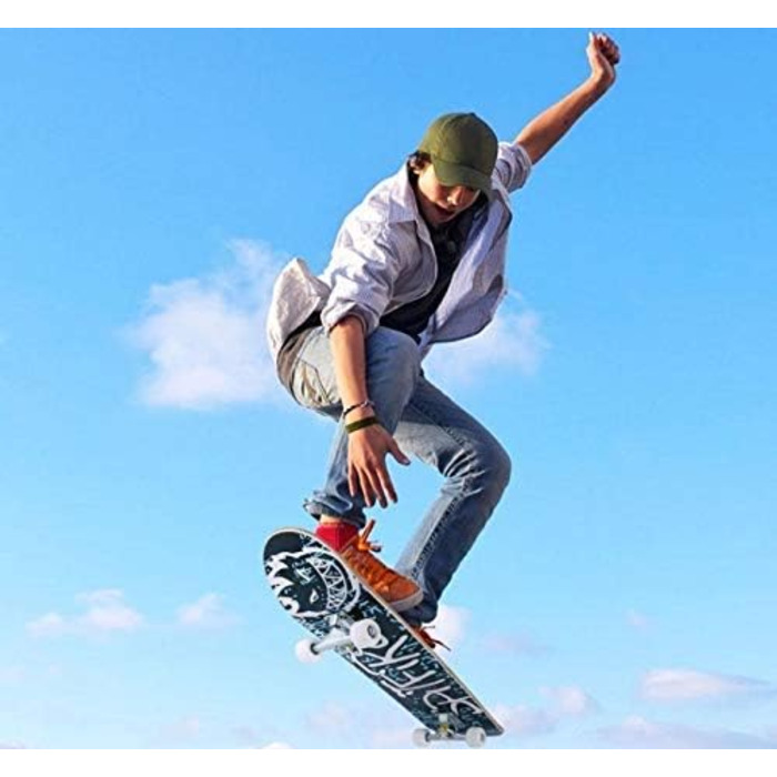 Скейтборд 31" Fashion Double Kick 7-шаровий канадський клен – повний компліт для дітей 5-8 років, підлітків та дорослих, модний дизайн