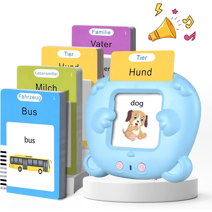 Говорячі картки Дитячі іграшки від 2 3 4 5 6 років Розвиваючі ігри для аутизму Навчальні іграшки Вивчення німецької мови Для дітей