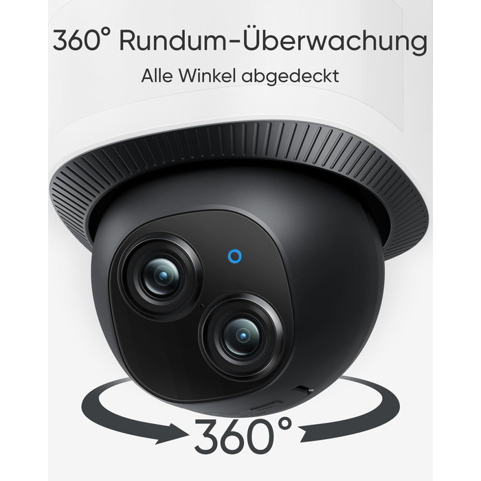 Функція панорамування та нахилу на 360, запис 24/7, дводіапазонний Wi-Fi, 2000 люменів, активація руху, подвійна камера, сумісність з HomeBase 3, локальне сховище, без комісії, 340