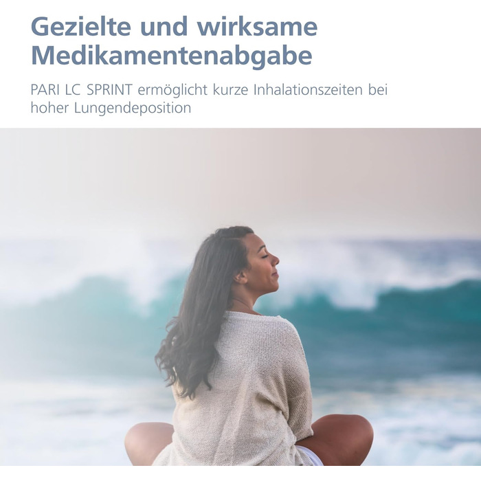 Небулайзер PARI LC Sprint для інгаляційної терапії нижніх дихальних шляхів - синя насадка з системою клапанів, управління PIF, універсальний мундштук, з'єднувальна трубка - аксесуари PARI BOY