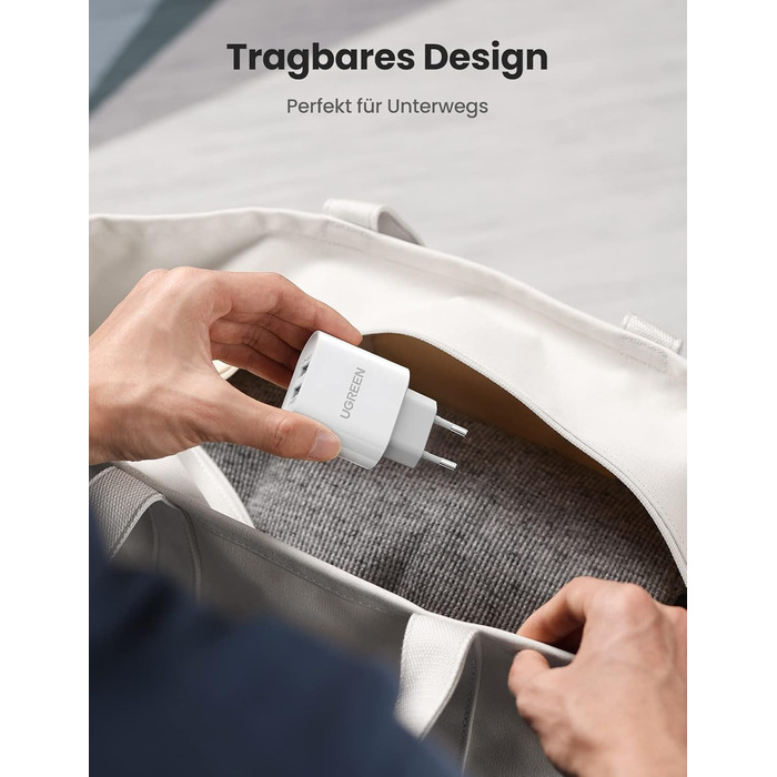 Зарядний пристрій 17W USB адаптер живлення 2-портовий 3.4A зарядний штекер з інтелектуальною технологією сумісний з iPhone 16/16 P