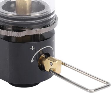 Газовий ліхтар для кемпінгу з алюмінієвого сплаву та латуні, вінтажний дизайн, легкий 105 мм - термостійке скло, міцна конструкція, ідеально підходить для походів та риболовлі