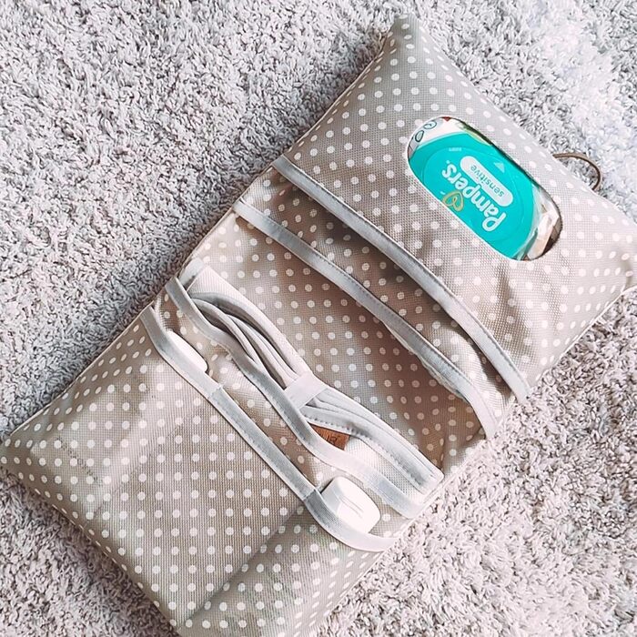 Органайзер для підгузників та косметичка 2в1 - Маленька сумка для підгузників на ходу Mums nappies cream wipes baby organizer (Lea