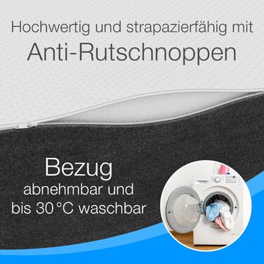 Розкладний матрац ELONEO Premium Visco 90x200 см, надвисокий 15 см, розкладний гостьовий матрац, розкладний матрац, розкладний матрац, матрац з підтримкою спини, дорожній матрац, розкладне гостьове ліжко, розкладне ліжко, яке можна прати, сірий/білий 90 x
