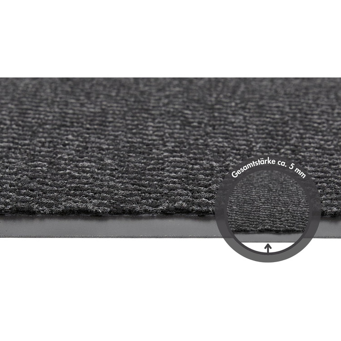 Килимок для дверей andiamo Easy - Килимок для входу, килимок для бруду та килимок для прихожей - Килимок для передпокою ефективно поглинає бруд - 120 x 180 см антрацитового кольору 120 x 180 см (Прямокутний) Антрацит