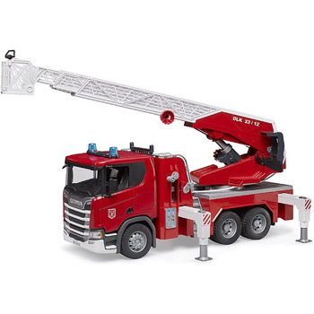 Пожежна машина Scania Super 560R з поворотною драбиною, водяним насосом, світловим та звуковим модулем - 116, пожежна машина, аварійна машина, автодрабина, іграшка від 4 років, 03591 -