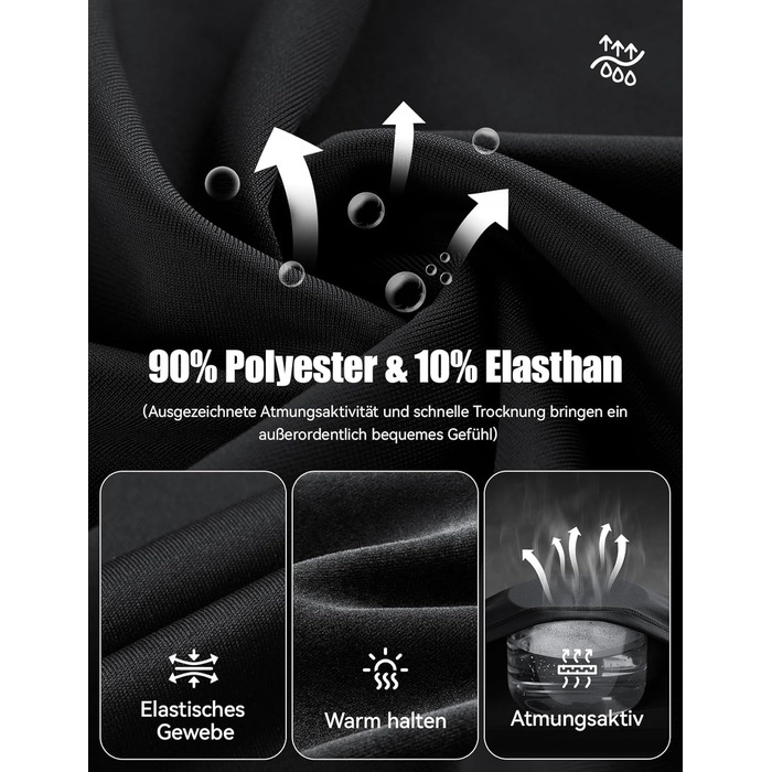 Термобілизна Niksa для чоловіків, комплект лижної білизни, довгий функціональний комплект, дихаюча м&39яка термобілизна для футболу, бігу, фітнесу, походів, чоловіків, чорного кольору*1 (верх*1 низ*1)