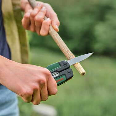 Мультитул Bosch 16-в-1 (Багатофункціональний інструмент для самостійного використання, відпочинку на природі та кемпінгу нержавіюча сталь функція блокування м&39яка рукоятка 16 функцій плоскогубці викрутка ніж пилка тощо)