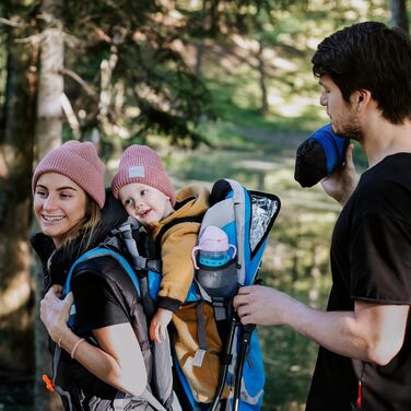 Дитяча коляска Dromader Kraxe до 22 кг дитяча коляска для походів із сонцезахисним навісом, дощовиком, термосумкою, пеленальним ки