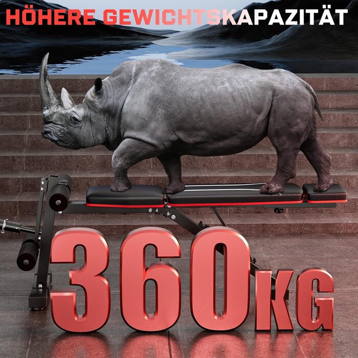 Складана лава для важкої атлетики XDDIAS з розгиначами ніг та накладкою для згинання рук, регульована тренувальна лава для домашнього спортзалу, складна лава для вправ, швидко складається, плоска, нахилена, чорна