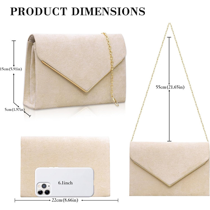 Оксамитовий клатч Larcenciel, елегантна замшева сумочка з ланцюжком, модна вечірня сумка-конверт для весілля, вечірки, банкету, абрикосовий оксамит