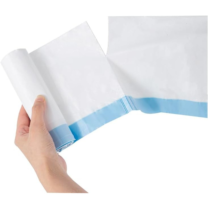 Сміттєві пакети RMAN на 90 предметів з ручкою, самоочисні сміттєві пакети для котячого туалету зі шнурками, міцні, стійкі до розривів, непромокаючі - 6 рулонів сміттєвих пакетів розміру C (5)