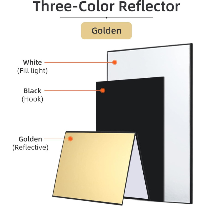 В 1 світловідбивач для фотографії A3x2, 42x29.7см складаний рефлектор Картонні аксесуари для фотозйомки натюрморт, ювелірні вироби, їжа, предметна зйомка, фото (золото/срібло, білий, чорний), 3