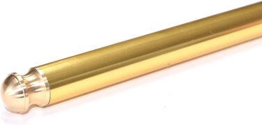 Алюмінієвий стрижень для кріплення килимів та доріжок до сходових сходинок з люверсами (100 см, золотий (комплект 1 стрижень 2 кільця)) 100 см золотий, комплект 1 стрижень 2 кільця