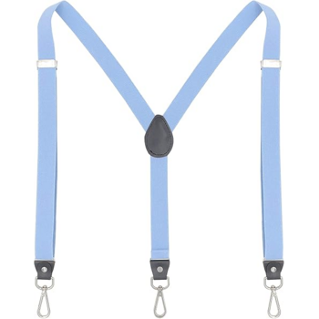 Підтяжки Ausukler Extra Strong 2,5 см з карабін-гачками світло-блакитний