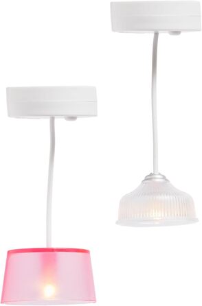 Набір для освітлення лялькового будиночка LUNDBY, аксесуари для лялькового будиночка з 2 частин - лампа для лялькового будиночка на батарейках для мініатюрного будиночка - набір лялькових аксесуарів для ляльок 11 см у масштабі 118 нового покоління