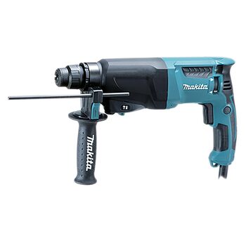Дриль Makita HR2600/2, 800 Вт, 220-240 В, свердління до 26 мм, чорний/синій