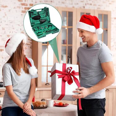 Набір садових інструментів Coolty, 13 предметів, з кейсом для зберігання ідеальний вибір для садівників (Зелений)