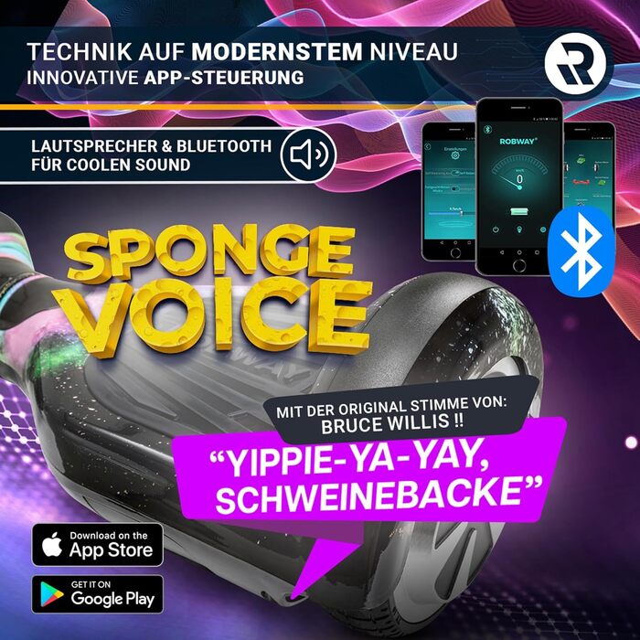 Гідроцикл Robway W1 D ARBON – універсальний для дітей, підлітків та дорослих, керування через додаток, 2 двигуни по 350 Вт, функція самобалансування, Bluetooth, колір Space Blue