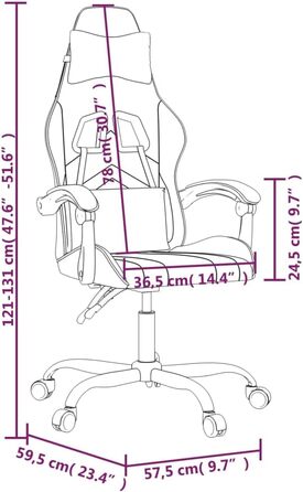 Геймерське крісло, офісне крісло, білий та рожевий, штучна шкіра