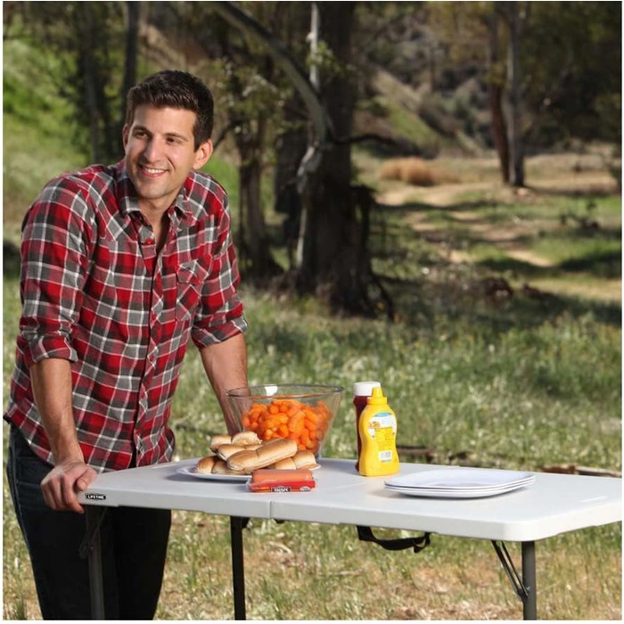 Складаний стіл Lifetime 4428 з регульованою висотою для кемпінгу та інших потреб, 121,9 x 61 x 61-91,4 см. см, 121,9 x 61 x 91,4 см