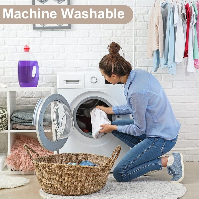 Чохол для пуфа, круглий, розтяжний, підходить для діаметрів 24,9 см - 32 см, нековзний чохол для пуфа для спальні, вітальні, бордовий