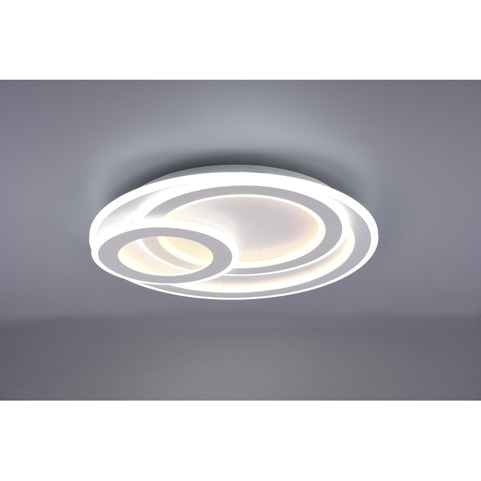 Стеля LED-світильник Trio Leuchten Mita 629210331, матовий білий метал, акрил, 74 Вт, з пультом, димером та зміною кольорів, діаметр 51 см