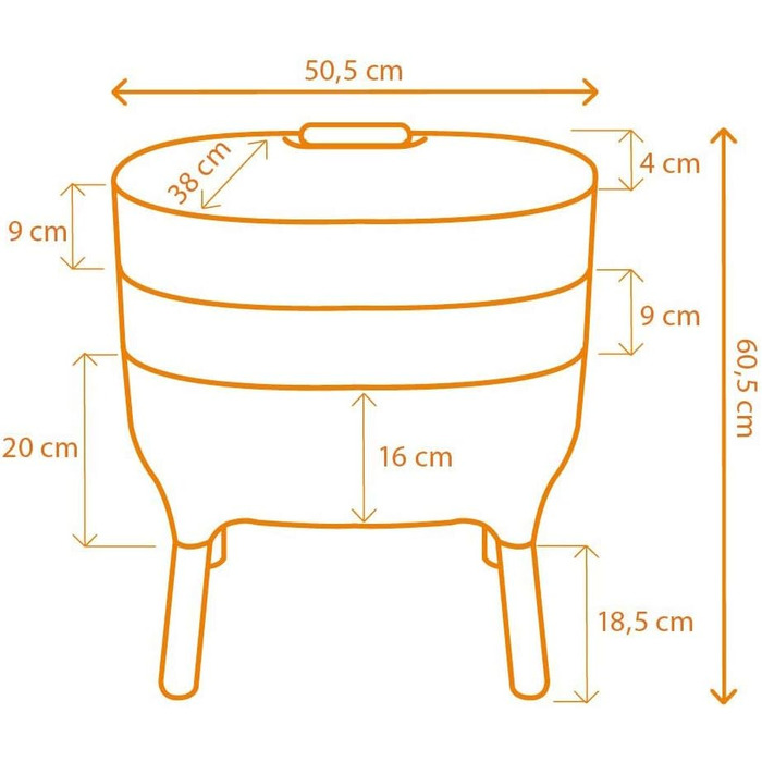 Мутта Urbalive 2 миски сірого кольору, повний комплект I Design Worm Composter I 250 г компостних черв'яків / 500 шт. I Стартовий субстрат I Конопляний килимок лопата I Приміщення, балкон і сад