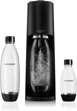 Виробник газованої води SodaStream Terra Black Value Pack x3 з 2 1 л і 1 пляшкою 1/2 л можна мити в посудомийній машині та 1 циліндром Quick Connect, акрил, чорнозем
