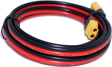 Подовжувач iHaospace XT60 1,8 м 72 дюйми - 12AWG XT60 Подовжувач кабелю від штекера до гнізда Подовжувач Зарядний кабель сумісний із сонячною панеллю EcoFlow Powerstation 1,83 м