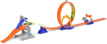 З гоночним автомобілем, петлею, вогняним кільцем, трасами, рампою іграшковий набір автомобіля для дітей від 3 років (16 предметів)