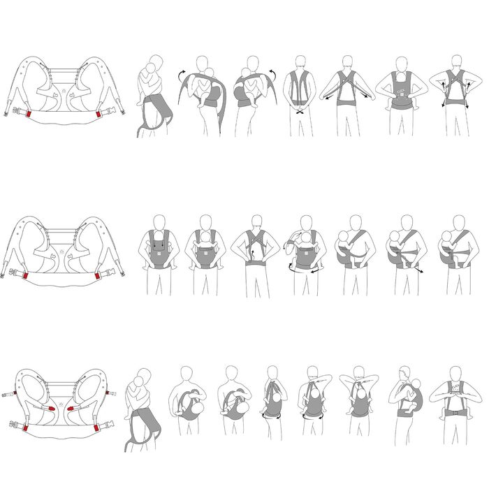 Переноска Ruckeli from Birth Slim ніжно сіра