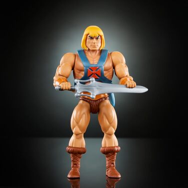 Іграшка Masters of the Universe Origins, фігурка людини-героя з колекції мультфільмів, точно в масштабі, герой заввишки приблизно 14 см в обладунках, з 2 мечами і міні-коміксом, HYD17