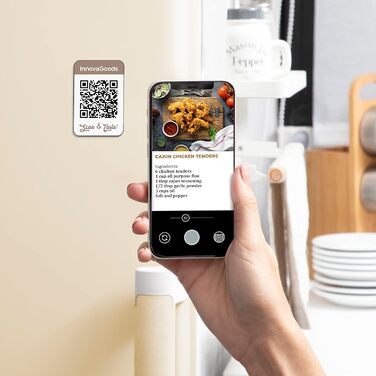 Фритюрниця InnovaGoods Vintage 6.5 л, фритюрниця 1700 Вт з 100 рецептами в DE Фритюрниця з вікном, кошиком з антипригарним покриттям, таймером і потоком повітря на 360, фритюрниця ідеально підходить для 4-6 осіб. Колір кремовий.