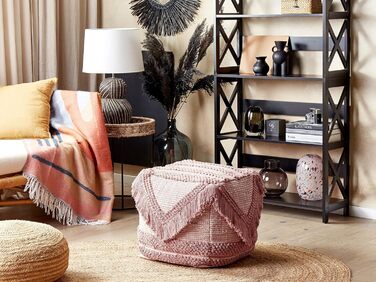 Пуф Beliani, пуф, рожевий, світло-рожевий, бохо, кочі