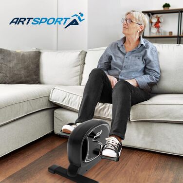 Педальний тренажер Juskys Sportivo - тихий домашній тренажер, фітнес-обладнання, для людей похилого віку, тренажер для рук, тренажер для ніг, міні-велотренажер для дому