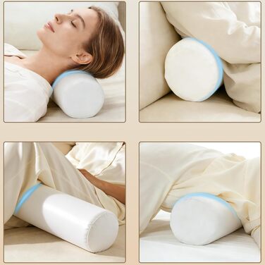 Ортопедична подушка LAMB з піни з ефектом пам&39яті, ергономічна подушка для сну на боці, подушка для підтримки шиї та валика для шиї &quotдва в одному&quot, подушка від болю в шиї, подушка для сну на боці, сіра