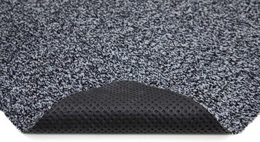 Килимок для дверей andiamo Amadis, килимок для очищення для внутрішніх та критих зовнішніх приміщень, можна прати, виготовлений з бавовни з нековзною підкладкою, 50 x 150 см, темно-сірий, сірий, 50 x 150 см (прямокутний), Amadis