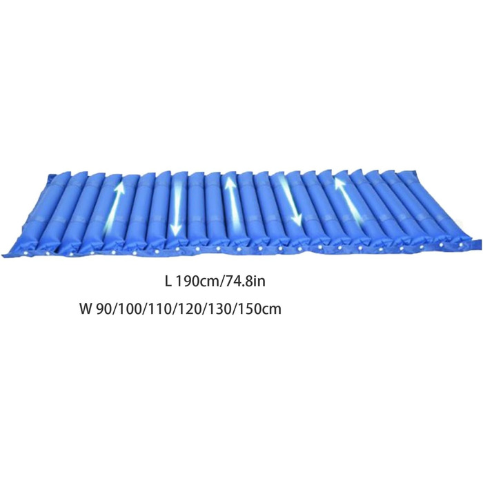 Протипролежневий матрац із системою змінного тиску для тривалого догляду, профілактики та лікування пролежнів, підходить для домашніх та лікарняних ліжок, ліжко для догляду за хворими, з насосом, легко чиститься, ширина 110 см