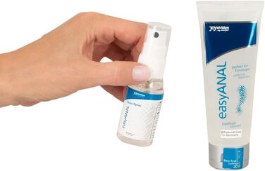 Змазка JOYDIVISION easyANAL 3080 мл НАБІР Змазка тривалої дії для нього та неї Змазка, що підходить для латексних презервативів Рідина з оптимізованим pH гель 80 мл спрей 30 мл