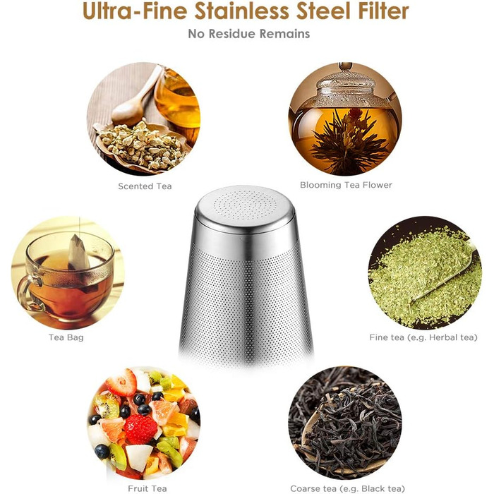 Срібний чайник Glastal Glass 2000 мл з ситечком для чаю з нержавіючої сталі 18/8 Боросилікатний скляний чайник на плиті Скляний ча