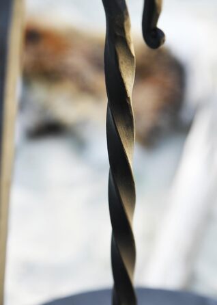 Битва-Купець - Сталева сковорода для триноги Сковорода для смаження, гриль, поворотний гриль