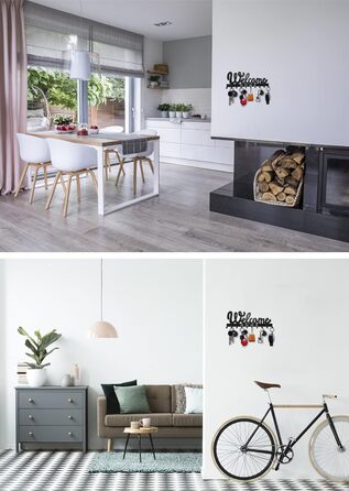 Дошка для ключів SirHolder сучасна, гачок для ключів Welcome Home, настінна підставка для ключів, вішалка для ключів з 10 гачками,