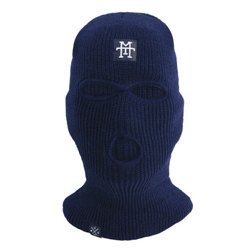 Балаклава Manufaktur13 - лижна маска з 3 отворами, балаклава, лижна маска різних кольорів, багатофункціональна маска, еластична/розтяжна, в&39язана, підходить для мотоцикла, велосипеда, один розмір, темно-синій