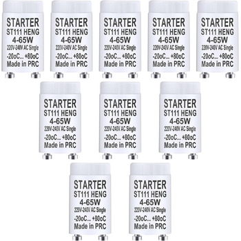 Стартер люмінесцентна лампа ST111 4-65W 220-240V люмінесцентна лампа стартер стартер довгий термін служби для люмінесцентних ламп люмінесцентне світло індивідуальне перемикання люмінесцентних ламп, 10 шт.