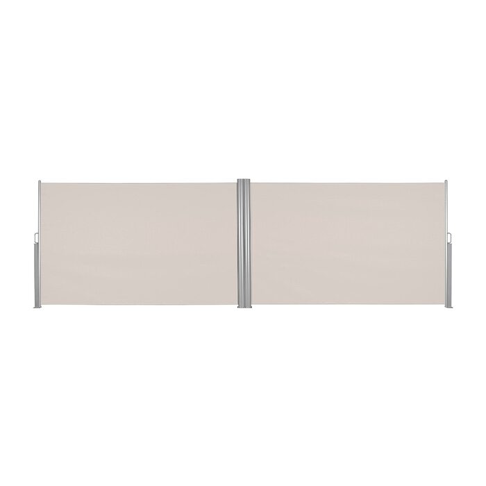 Двосторонній висувний тент Ventanara, екран для забезпечення конфіденційності, сонцезахисний тент, вітрозахисний екран, сонцезахисна штора (180 x 600 см, бежевий) 180 x 600 см бежевий